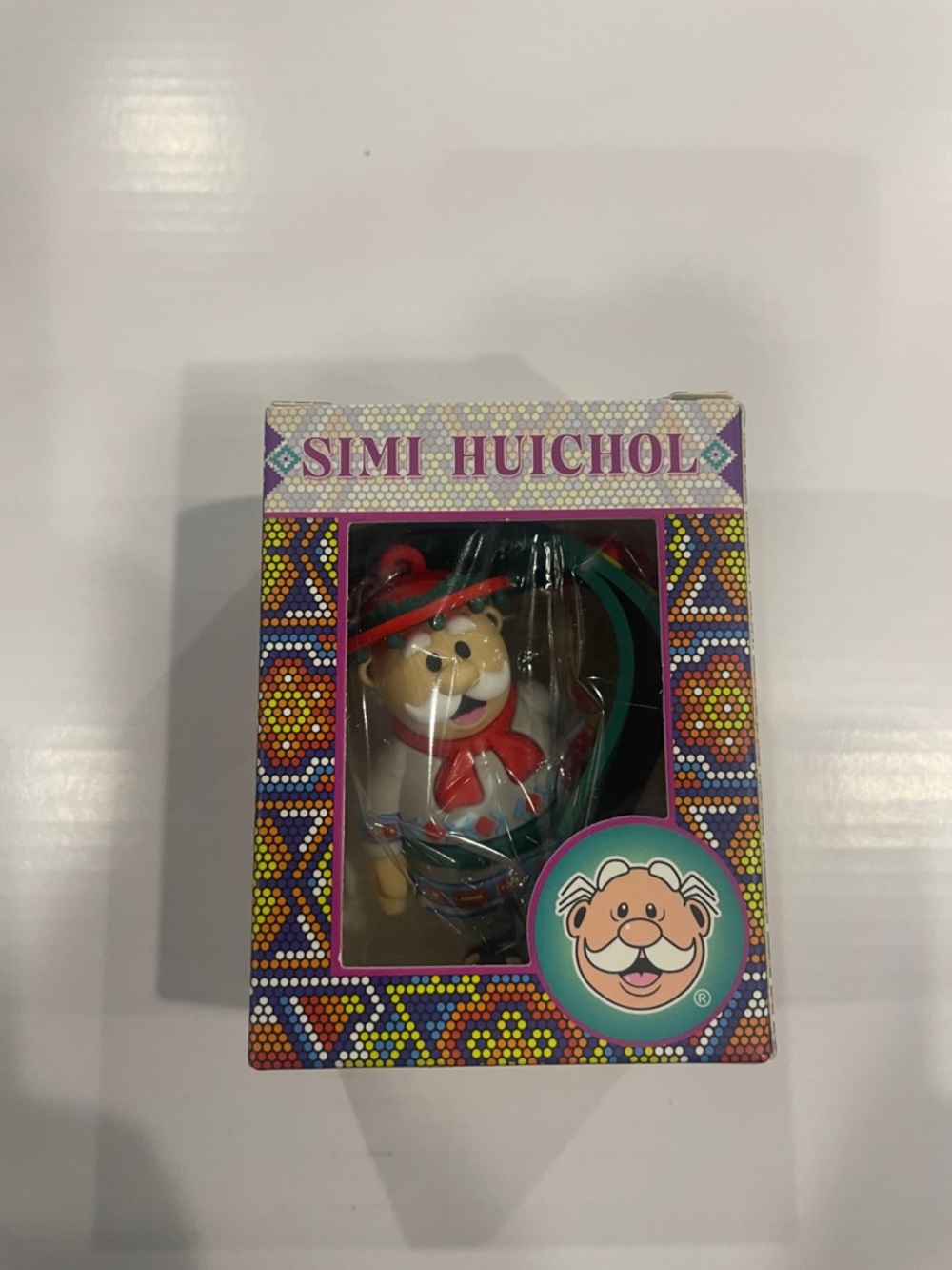 Simi Huichol Decorative Bear Ornament - Multicolor